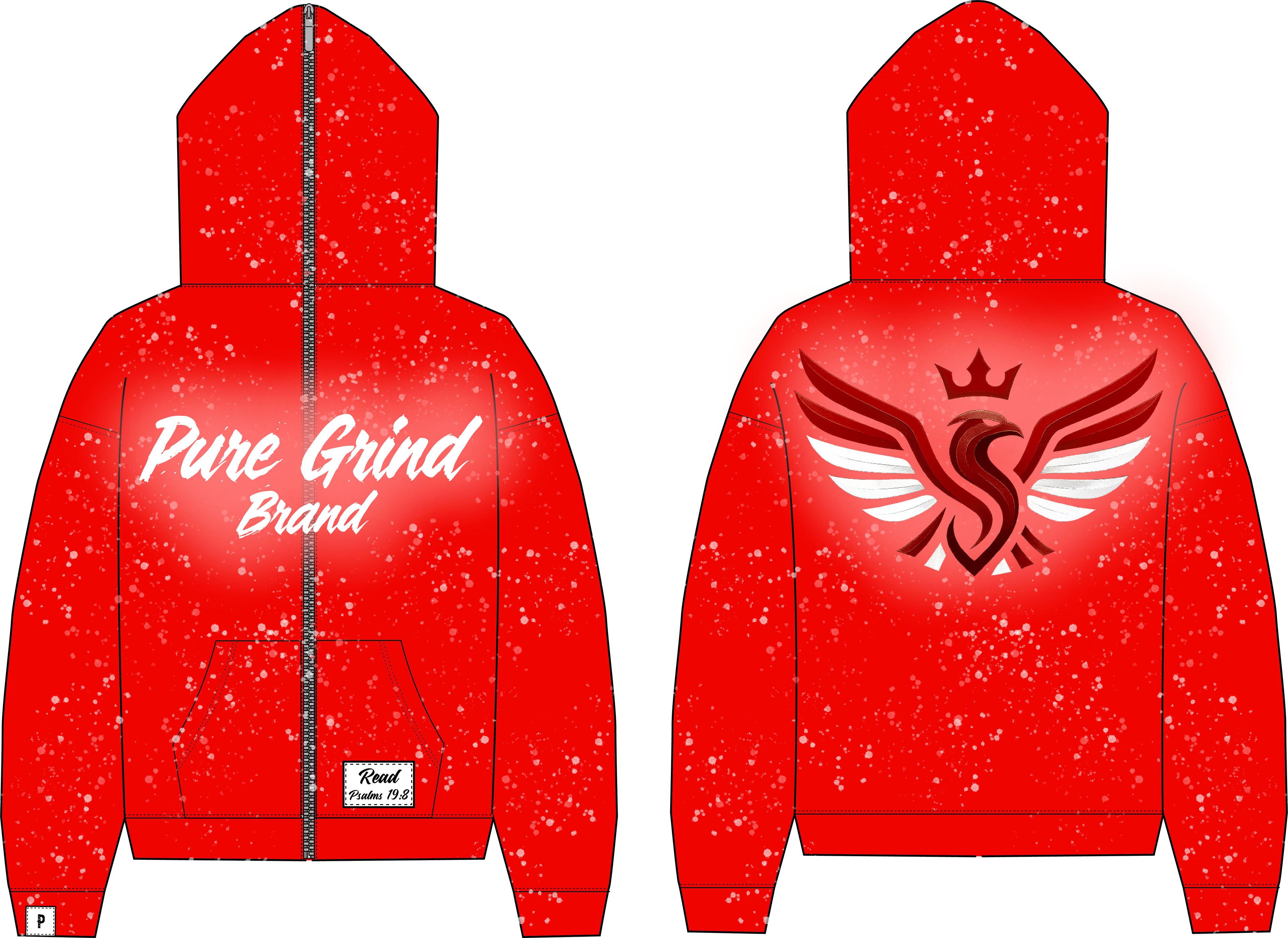 Red Pure Grind Hoodie
